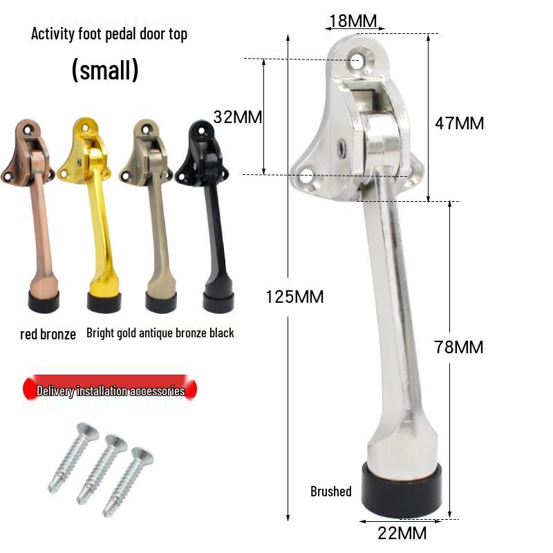 

Дверний стопор і тримач без свердління, що активується ногою - Вітрозахисний та протиударний дизайн Small Active Foot Pedal