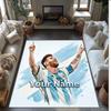 Tappeto in Cristallo Vellutato Stampato Lionel Messi Tappeto Antiscivolo in Cristallo Vellutato Per Divano Camera da Letto Decorazione Interna della Casa