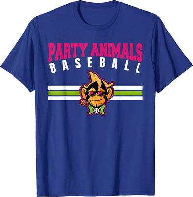 Zwierzęta Imprezowe Baseball Retro Małpa Okulary Przeciwsłoneczne Koszulka