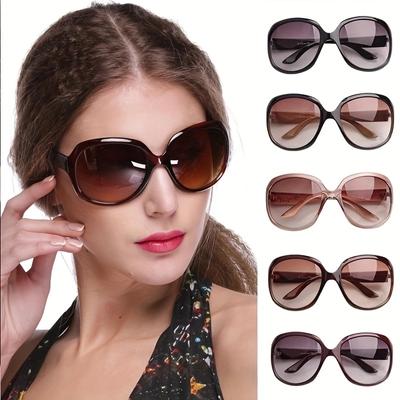 Klassische Retro-Mode ovale Damen-Sonnenbrille Vintage große große Sonnenbrille für Damen