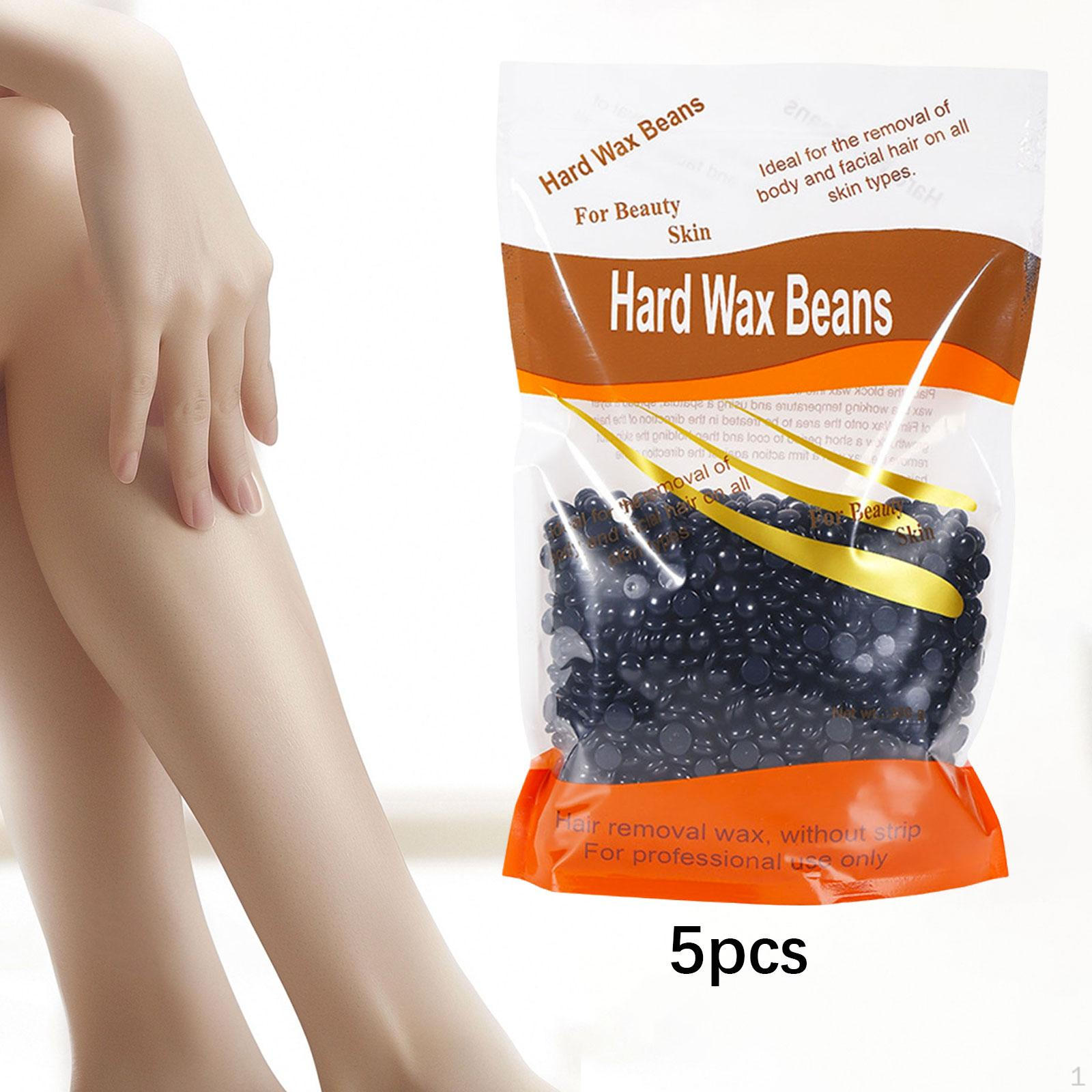 

5x Твердый воск для удаления волос Подмышки для ног Линия бикини Лицо чёрный