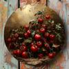 Vintage Metal Wall Art Golden Red Tomato Decor Heavy Duty Aluminum Sign Home Kitchen Office Party Wall Decoration