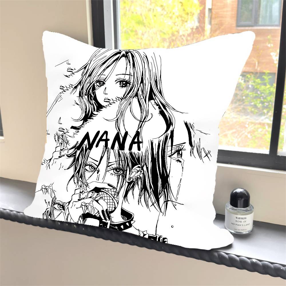 1PC Anime Cool Nana Osak Pillow Case Square  Bedroom Sofa Leisure Comfort Cushion Car Home Decoration Pillowcase 40x40