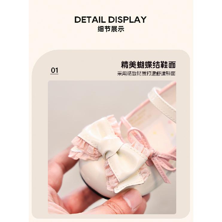 Girls Princess Shoes Small Leather Shoes Children's Shoes Soft Sole Fashion Little Girls Shoes Big Kids Lolita High Heels