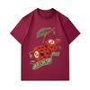 Men's 100% Cotton Crew Neck Short Sleeve T-Shirt, Creative Skull Dice Cherry Luck Print Casual Comfortable Tee for Daily Summer Wear