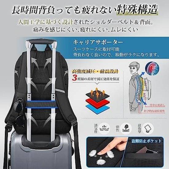 BUKKUUE Backpack Men Stylish Large Capacity Waterproof Lightweight 15.6 Inch PC Storage Business Multifunctional Commuting School Travel Casual Unisex
