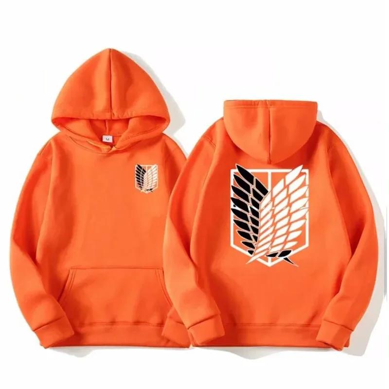 Attack on Titan Herre Hettegenser Anime Hettegensere Menn Kvinner Streetwear Pullover Harajuku Shingeki No Kyojin Hettegensere Genser Klær