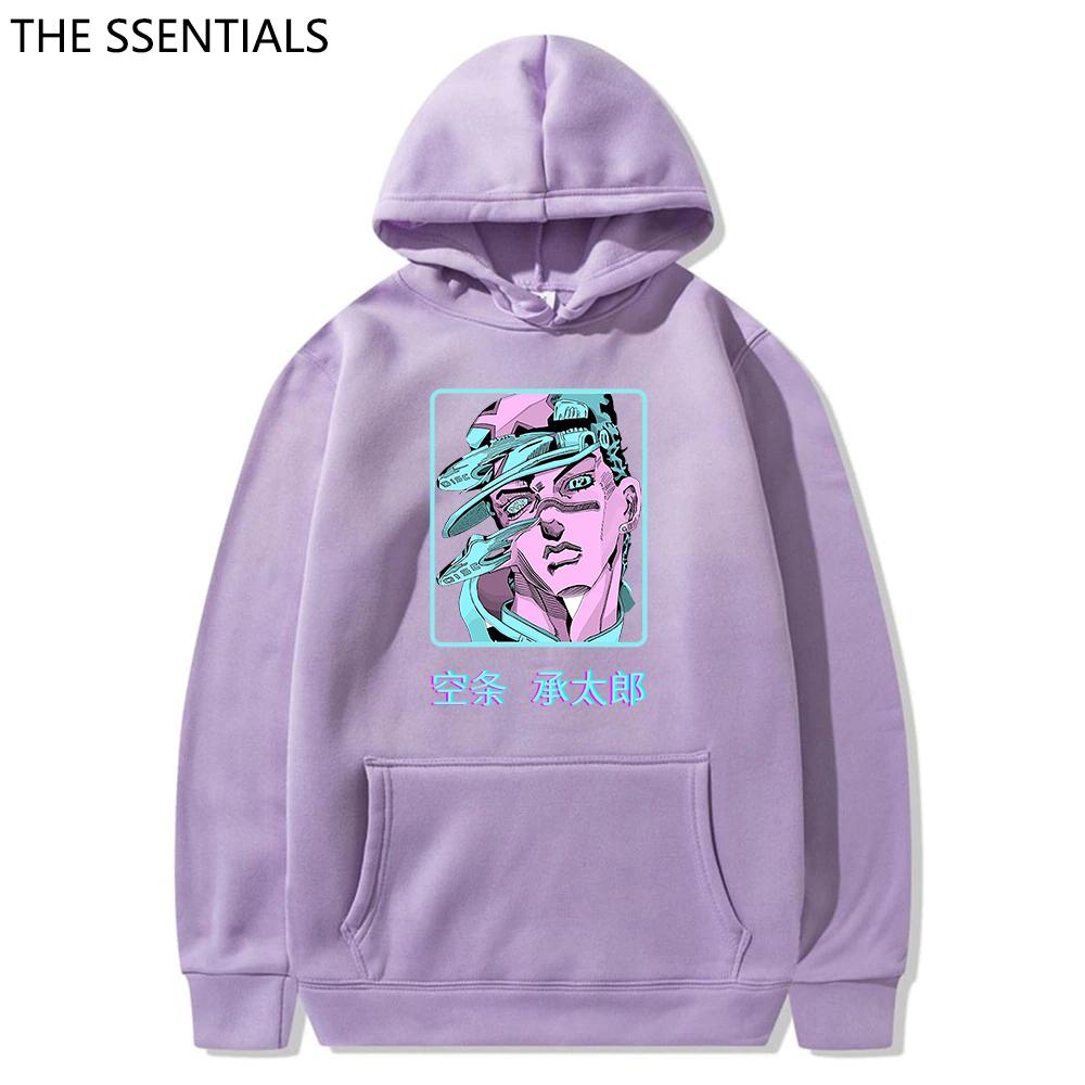 Толстовка с капюшоном JoJo Bizarre Adventure унисекс Unisexga JoJo No Kimyou Na Bouken, популярные толстовки с капюшоном в стиле аниме Jotaro, пуловеры, толстовки, одежда L