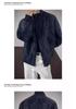 Men's Tie-Dye Leather Bomber Jacket with Stand-Up Collar - Trendy Autumn Heavyweight Outerwear