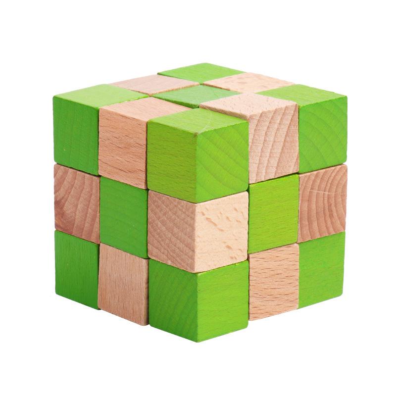 Luban Lock Classical Wood Puzzle Set for Kids - Mortise and Tenon Design