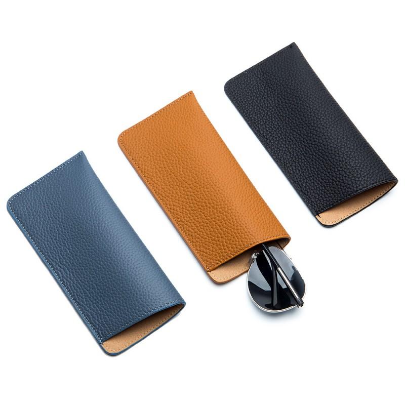 Premium Leather Eyeglass Case Reading Glasses Prescription Sunglasses Soft Shell Portable Unisex Travel Accessory In 6