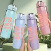 1PC It's Ok To Not Be Ok Quote 750ml Color Plastic Sports Water Bottle Leakproof Flip Straw Lid Suitable for Sports Office Home Use