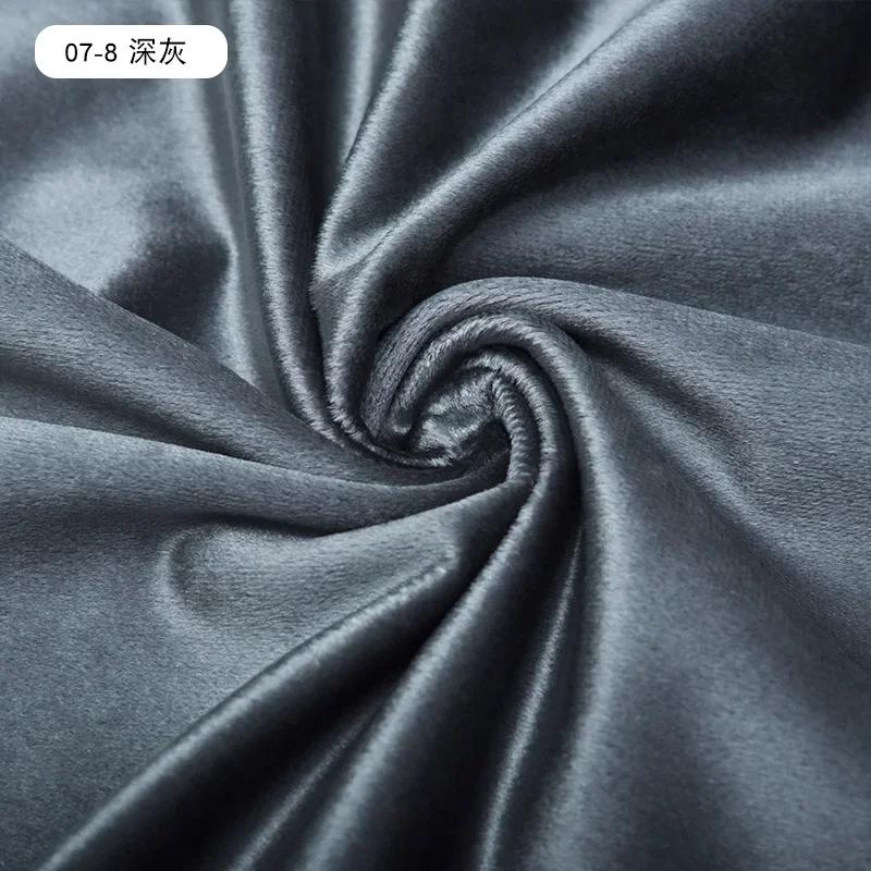 High Quality Thickend Velvet Fabric Soft By The Meter for Sofa Covers Pillowcases Curtain Sewing Velour Cloth Anti-wrinkle Blue