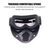 Detachable Motorcycle Mask Goggles Anti-Fog Polarized Lens Riding Eyewear