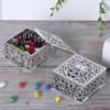 12Pcs European Style Hollow Square Candy Box Container Sugar Box Wedding SuppliesSilver