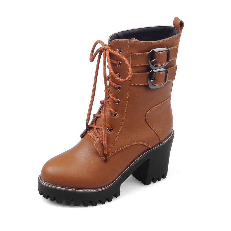 

Женские короткие сапоги на высоком каблуке осенне-зимние универсальные римские короткие сапоги на толстом каблуке большого размера 43 жёлтый