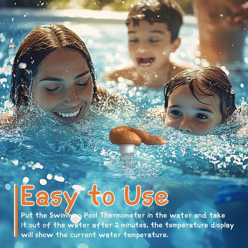 Floating Pool Thermometer Cartoon Poop-Shaped Water Temperature Thermometers Prank  for Outdoor Indoor Swimming Pools