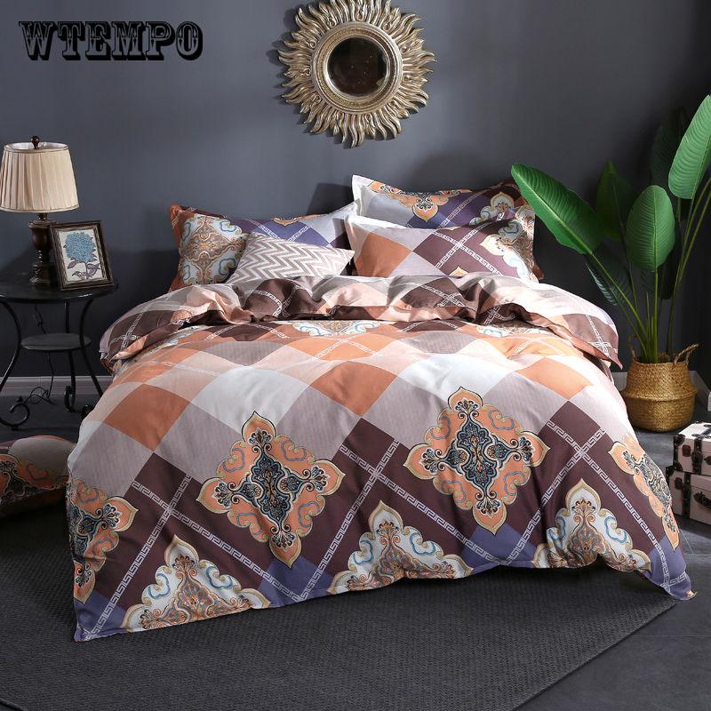 Super Soft Cotton Duvet Cover Set 4Pcs Bedding Sets Queen King Size Bedclothes