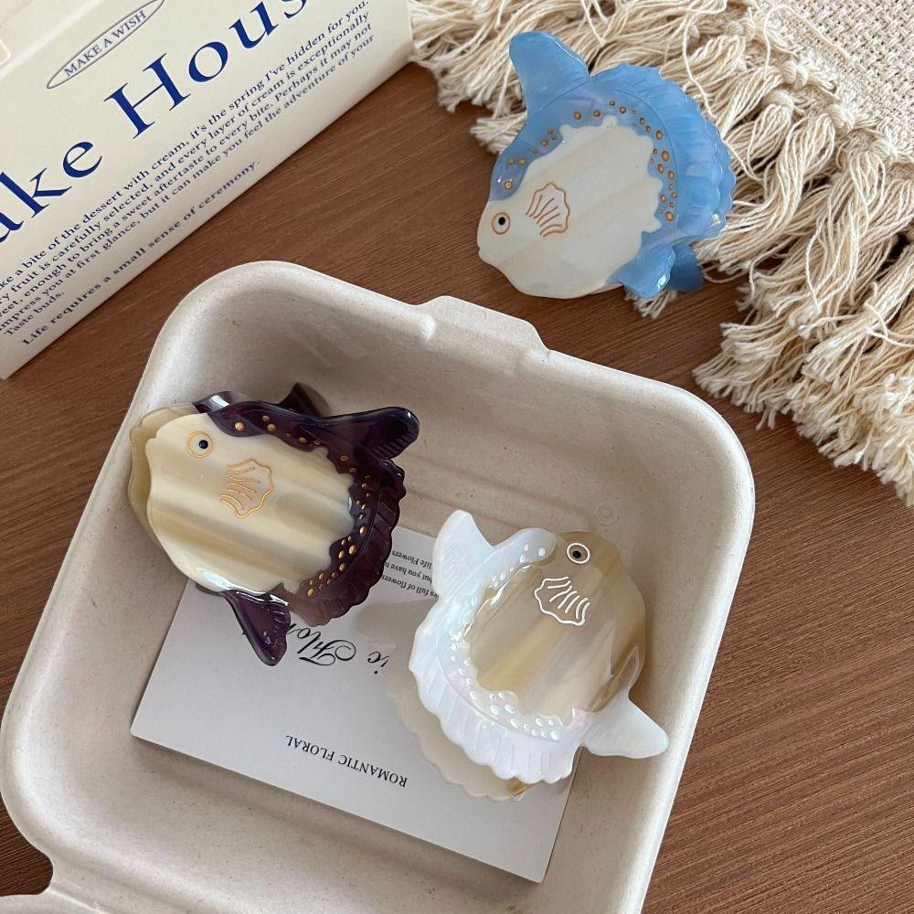 Lovely Ocean Animal Shark Clip Sea Lion Creative Hair Claw Creative Seal Acetate Hair Clip  Girls
