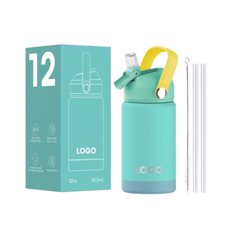 Kindermode Macaron Waterbeker Thermosbeker Schattig Kindvriendelijk Leuk met Handvat Draagbaar Anti-val Siliconen Cover Waterbeker