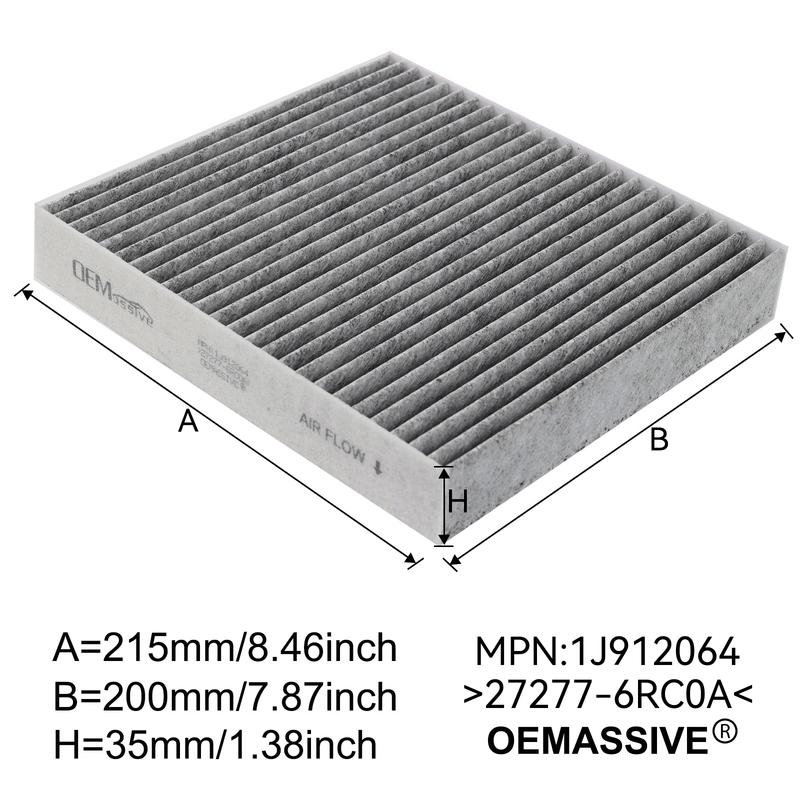27277-76N0A Pollen Cabin Air Filter For Nissan Pathfinder R53 Rogue X-Trail T33 Qashqai III J12 2021 2022 2023 2024 27277-6RC0A