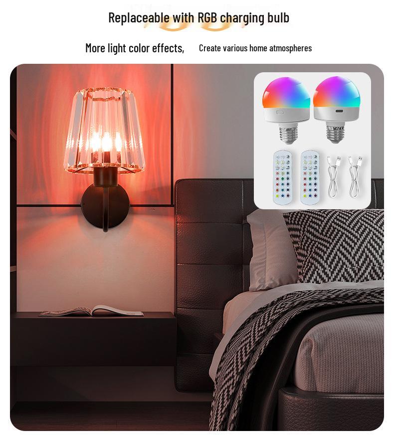 2025 Luxury Crystal Glass Wall Lamp for Bedroom, Villa, Corridor, or Entrance