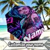 Custom Name Personalized Jinx Print Umbrella, Auto Open Close, 8‑Rib Sturdy Frame, Commute Camping Hiking Use, Birthday Gift