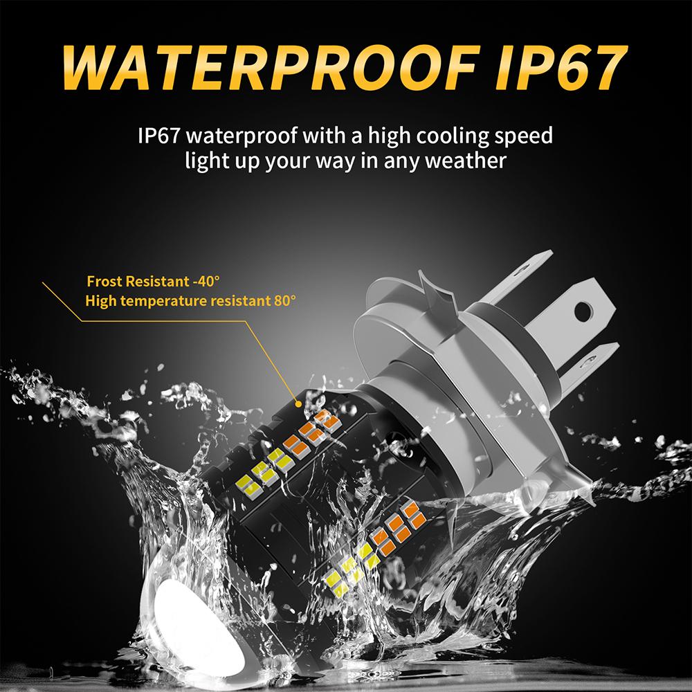 H4 Motorcycle Headlight BA20D H6 P15D H4 Led Bulbs High Power Canbus No Error Hi Lo Beam Motorcycle Accessories White 6000K 12V