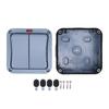 2 Gang Switch with Indicator Light IP66 Water Proof Electrical Switch for Outdoor Construction Site