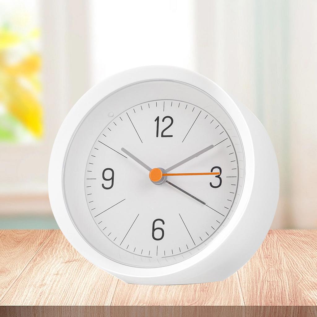 Electronic Alarm Cute Clear Panel Analog Alarm Clock for Bedrooms Shelf Desk