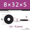 Thickened Black Flat Washer: Enhanced Round Metal Spacer for Home Use