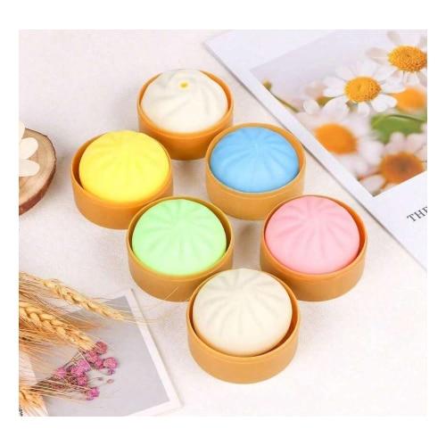Squishy Stress Reliever Baozi Nikuman Design Multicolor 1 Random Piece Stress Toy Slow Rising Decompression Toy
