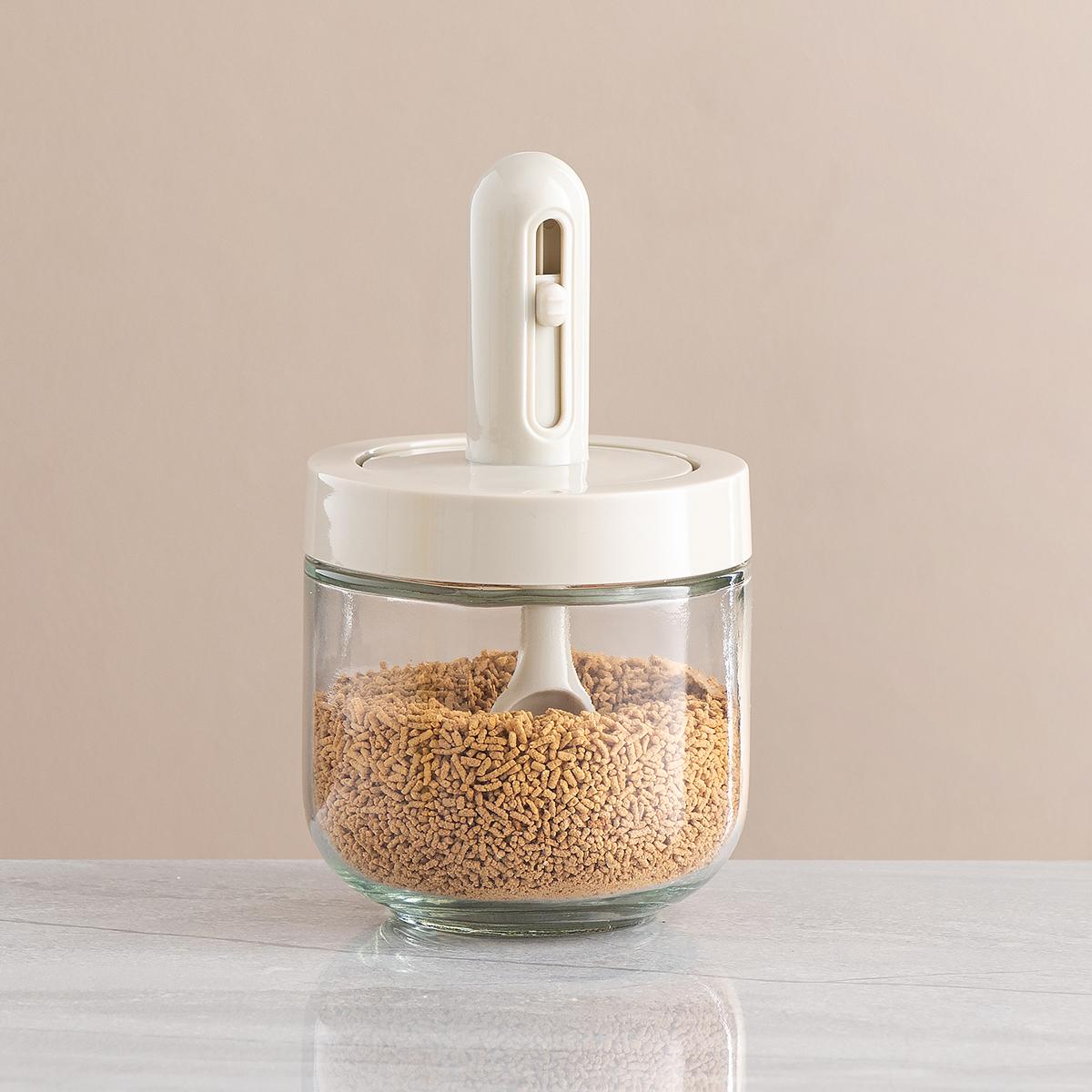 

WMMO Телескопическая бутылка для приправ для кухни2 в 1 Коробка для приправ с ложкойБутылка для хранения соли и специй с крышкой Влагонепроницаемая