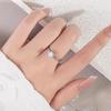 Korean Style Claw-Set Zircon Titanium Ring: Elegant 2023 Wedding Design for Women
