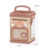 Kids Money Saving Box Fingerprint Safe Password Cartoon Manual Educational Electronic Coin Bank Pink