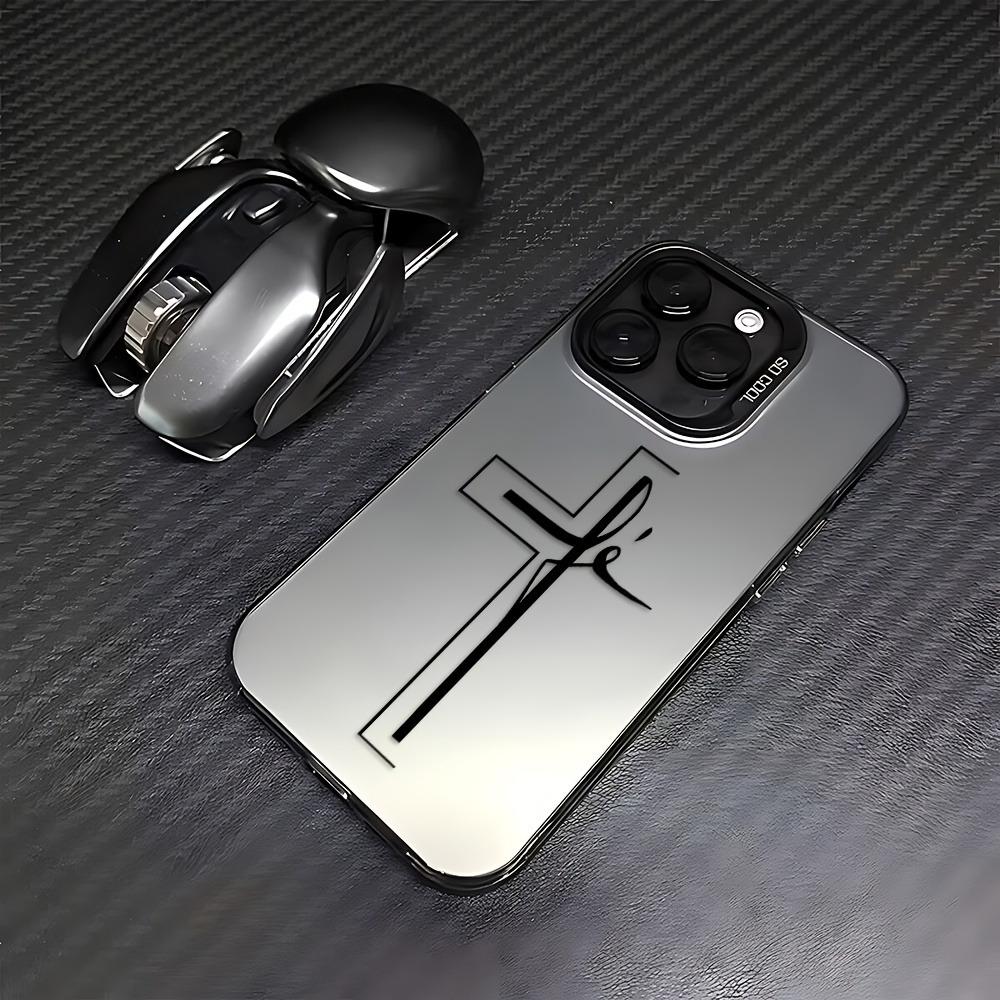 Laser gauge cross phone case suitable for iPhone 17 16 15 14 13 12 11 Pro/ Max /Plus anti-fall and shockproof back cover