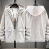 Black Summer Thin Hooded Lightweight Couples Jacket Sun-proof Fishing Men's Clothing Quick Dry Coat Outfits Oversize 7XL