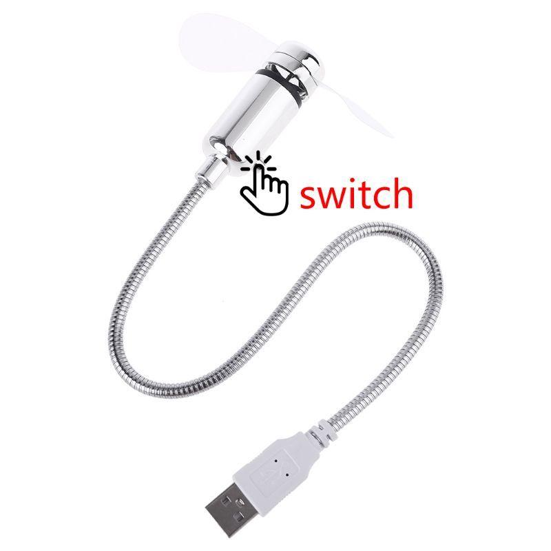 Energy Saving Usb Cooling Fan Flexible Gooseneck Electric Motor Fan With Switch For Notebook Laptop