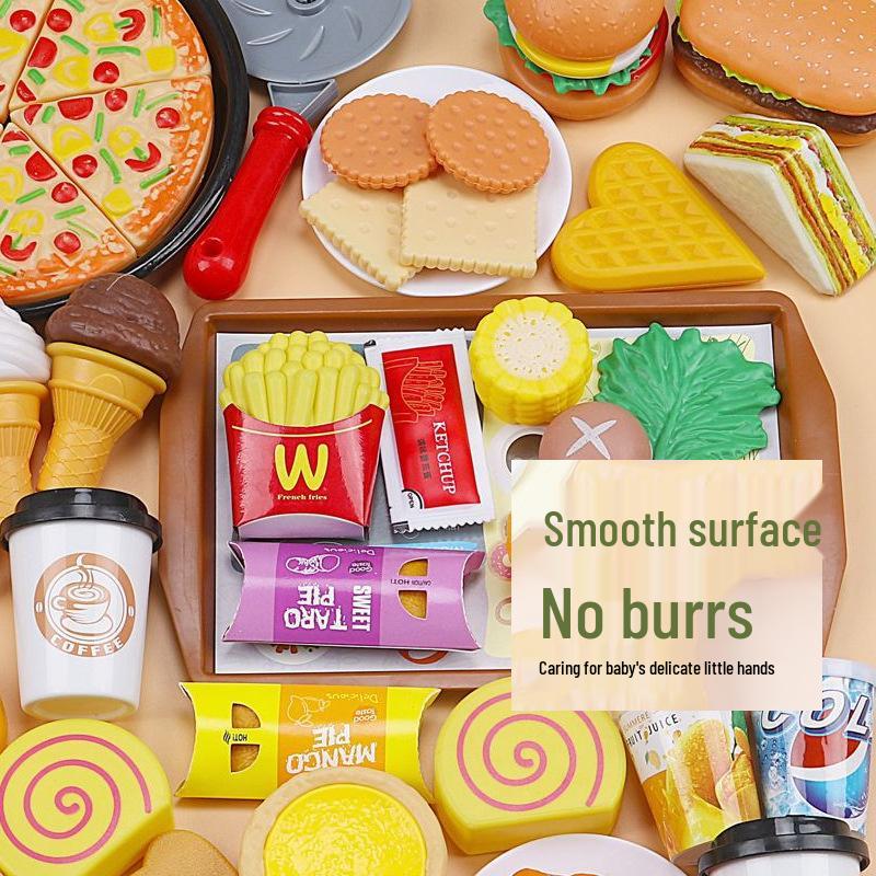 Kids Kitchen Play Set: Steamer, Hamburger, Pizza, and Simulated Food Toys