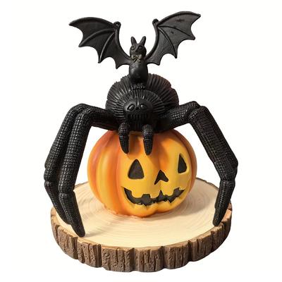 Halloween Spider Pumpkins Decorations Resin Halloween Spider Decorations Halloween Pumpkin Statue for Halloween Home Decor