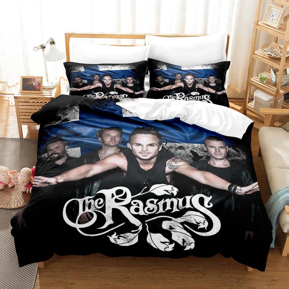 Popular The Rasmus Bedding Set Single Twin Full Queen King Size Duvetcover Adult Boys Bedroom Anime Bed Sheet Set