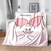 Custom 1pc Piglet's Pink Adventure Blanket, Soft And Comfortable Blanket, Casual Warm, Camping Travel Blanket, Birthday Gift Q910332