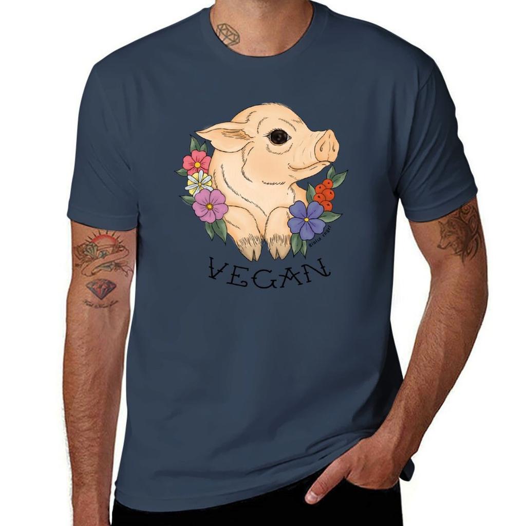 Vegan Piggy Tshirt Water Resistant Casual Tshirt