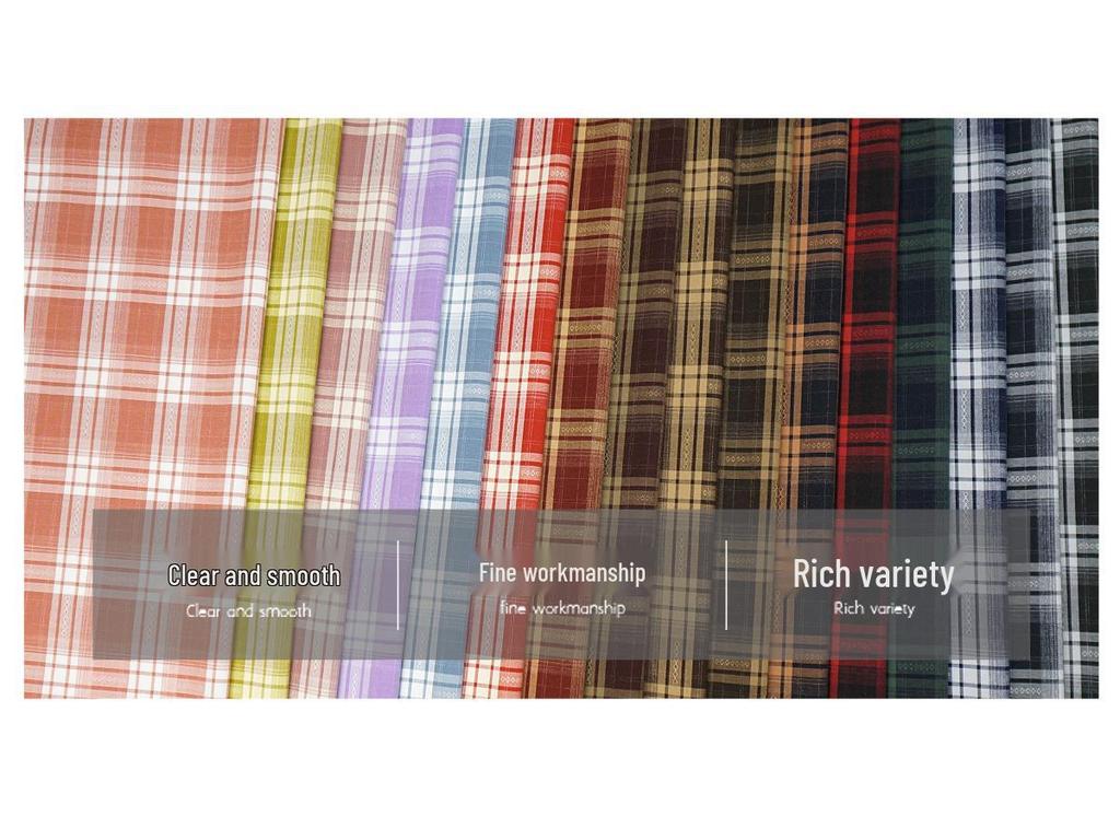 Spring/Summer Plaid Qipao Dress & TR Stretch Casual Shirt Fabric for Children's Clothing & Skirts