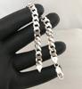 Silver Men' Bracelet 8mm THICK 925 Silver ITALIAN + FREE