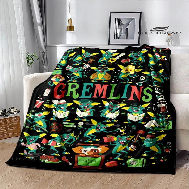Gremlins cartoon printing blanket children's warm blanket flannel soft and comfortable blanket home travel blanket birthday gift