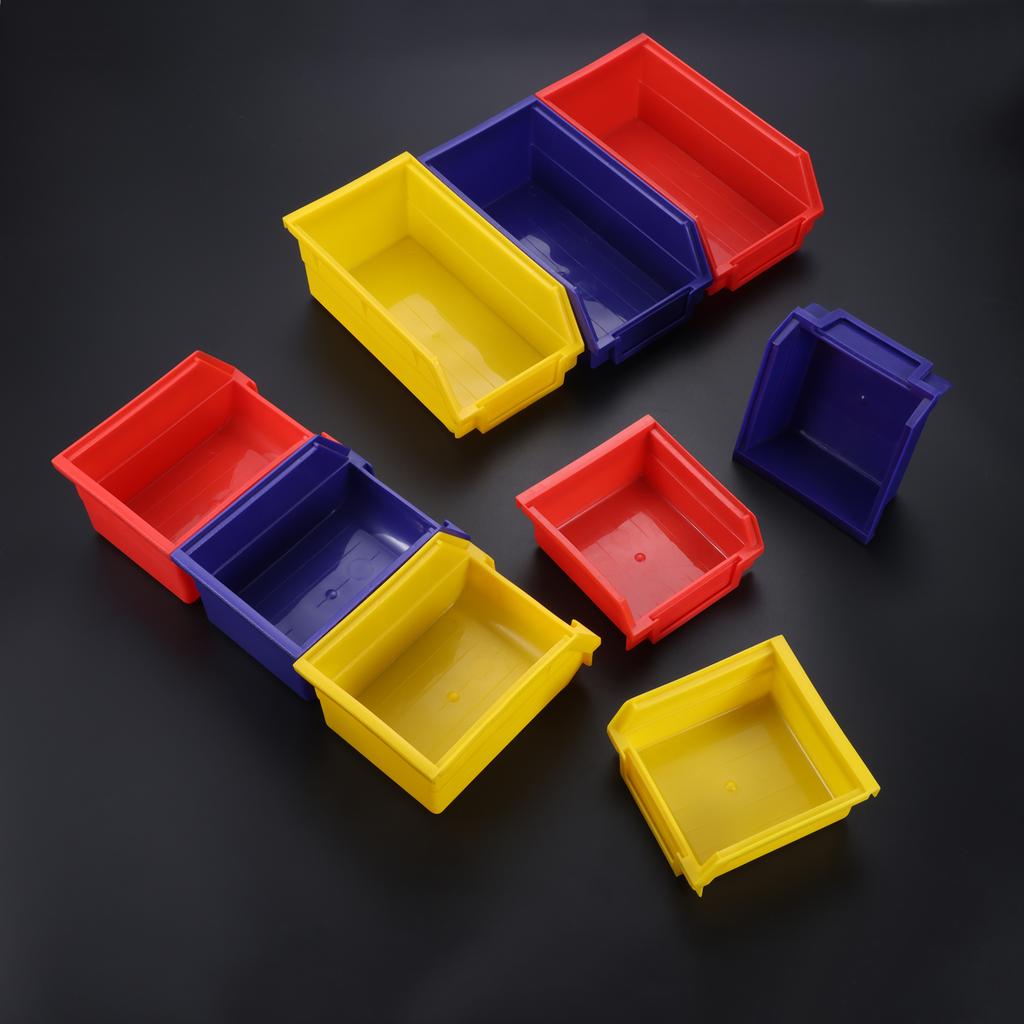 ABS Stackable Storage Bins Organizer Tool Box Containers Stacking Garage Pegboard Bin Hanging Basket Component Storage Box 1pc