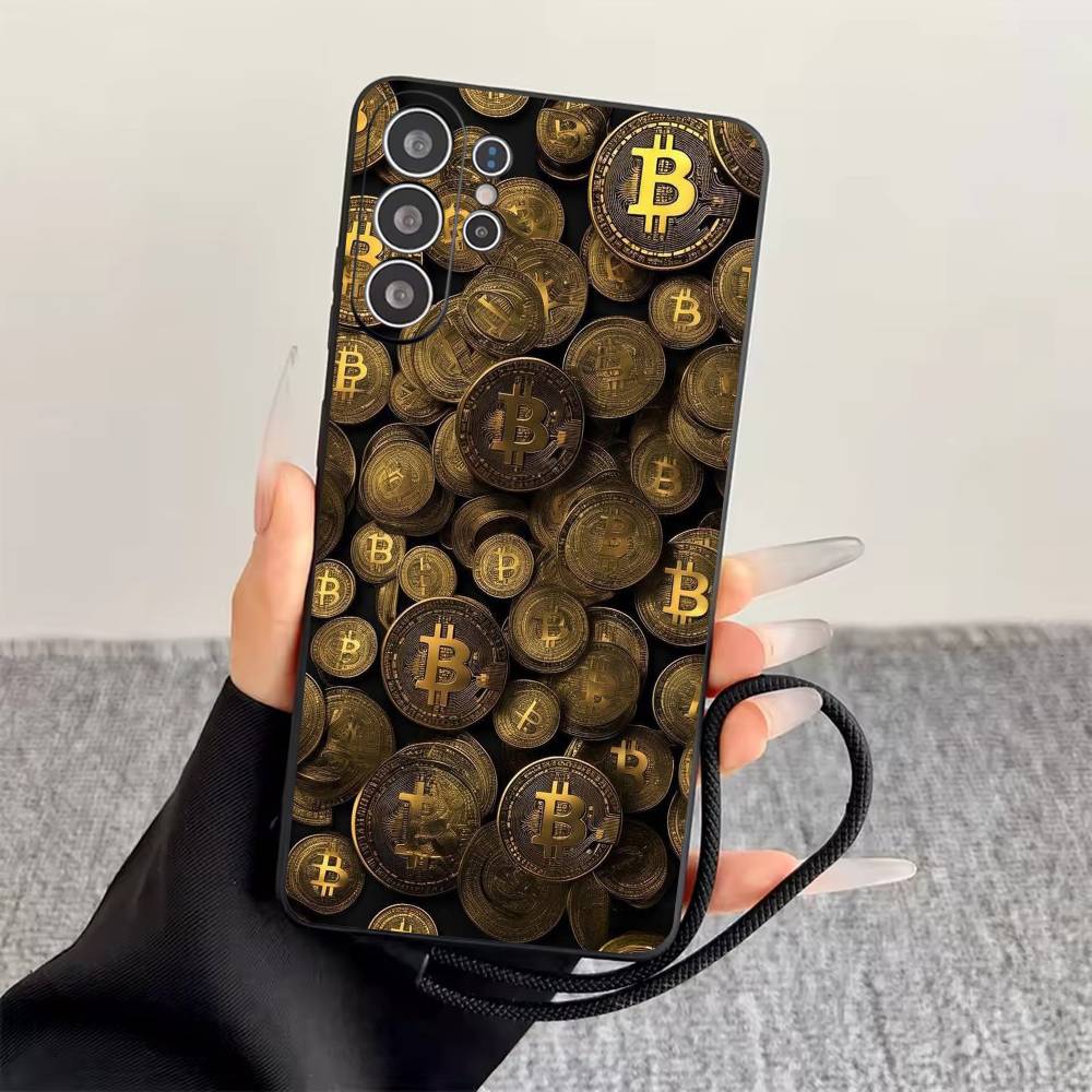 Bitcoin  Phone Case For Samsung S25,S24,S21,S22,S23,S30,Ultra,S20,Plus,Fe,Lite,Note,10,Black Cover