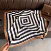 Fashion Stripes Print Female Square Scarf Women Hair Scarves Foulard Head Band Shawls Wraps Neckerchief Bandana