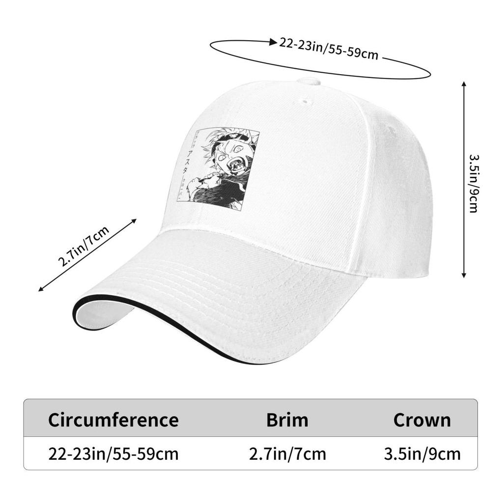 Baseball Caps Anime Black Clover Asta Yuno Grinbellor Noell Silva Black Casquette Unisex Casual Summer Caps